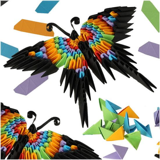 WOWO 3D Origami Metulj - ALEKSANDER 154 kosov za otroke 8+ let