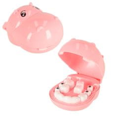 slomart Zobozdravstveni medicinski komplet hipopotamec roza