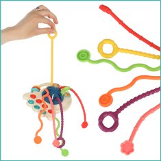 WOWO Montessori otroško grizalo - modro senzorično otroško grizalo