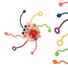WOWO Montessori Baby Teether - Rdeče Senzorično Montessori Baby Teether