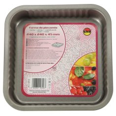 WOWO Pekač za torte v obliki listov - sivi pekač za torte v obliki listov 24 cm x 24 cm