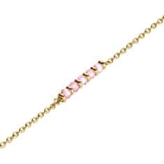 Rosefield Nežna pozlačena ogrlica z rožnatimi perlicami Essentials JNPRG-J811