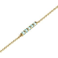 Rosefield Fina pozlačena ogrlica z modrimi perlicami Essentials JNBRG-J812