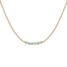 Rosefield Fina pozlačena ogrlica z modrimi perlicami Essentials JNBRG-J812