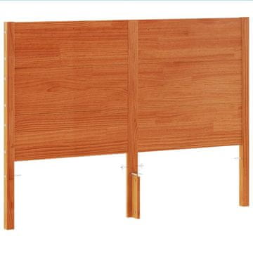 Vidaxl Vzglavje voščeno rjava 180 cm trdna borovina