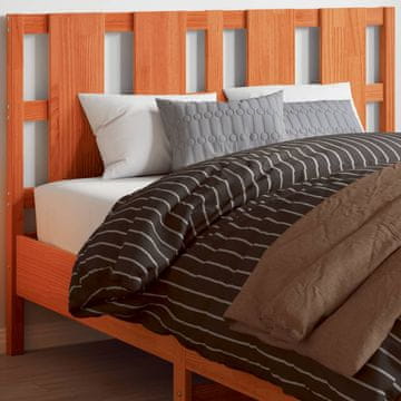 Vidaxl vidaXL Vzglavje postelje rjave barve 135 cm masivni borov les