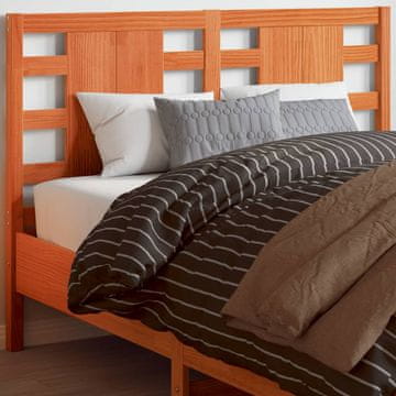 Vidaxl vidaXL Vzglavje postelje rjave barve 135 cm masivni borov les