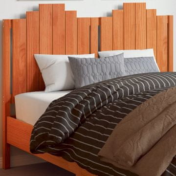 Vidaxl vidaXL Vzglavje postelje rjave barve 135 cm masivni borov les