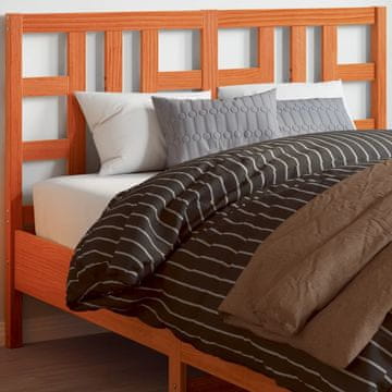 Vidaxl vidaXL Vzglavje postelje rjave barve 135 cm masivni borov les