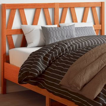 Vidaxl vidaXL Vzglavje postelje rjave barve 135 cm masivni borov les