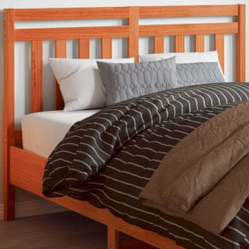 Vidaxl vidaXL Vzglavje postelje rjave barve 135 cm masivni borov les