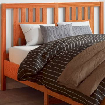 Vidaxl vidaXL Vzglavje postelje rjave barve 140 cm masivni borov les