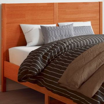 Vidaxl vidaXL Vzglavje postelje rjave barve 135 cm masivni borov les