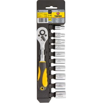 Topex Nasadni ključi 1/4", komplet 11 kosov