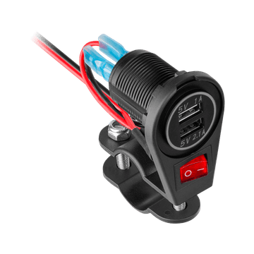 shumee Motoristični polnilec 2xUSB 3100 mA