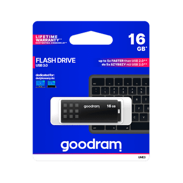 slomart USB ključek Goodram UME3 16GB USB 3.2, črn