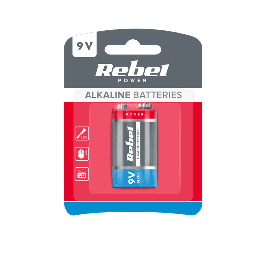 shumee Alkalne baterije REBEL 9V 6LR61