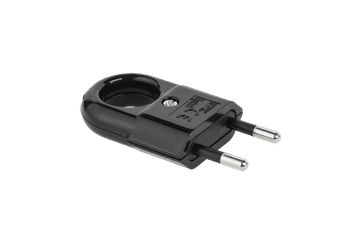 slomart ELGOTECH WTP2C-2 Ploščati vtič z ročajem, črn