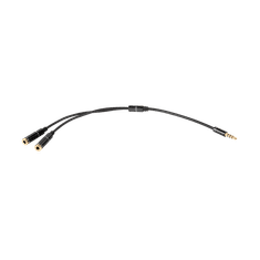 shumee Vtični adapter Jack 3.5 4-polni - 2xJack 3.5 stereo 20 cm HQ zlate konice