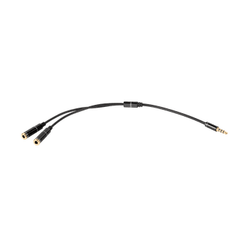 shumee Vtični adapter Jack 3.5 4-polni - 2xJack 3.5 stereo 20 cm HQ zlate konice