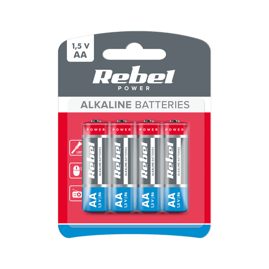 shumee Alkalne baterije REBEL LR6 4 kos/bl.