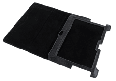 shumee Črna torbica za Samsung Galaxy Tab P5100 (naravno usnje)