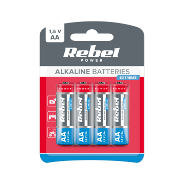shumee Alkalne baterije AA LR06 R6 LR6 4 kosi 1,5V Rebel Extreme