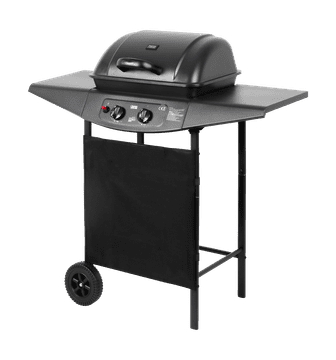slomart Teesa BBQ 2000 Plinski žar, 2 gorilnika, črn/srebrn