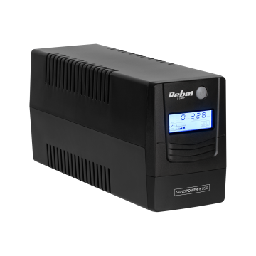 shumee UPS REBEL računalniški zasilni napajalnik model Nanopower Plus 850 (offline, 850VA / 480W, 230 V, 50Hz, LCD, USB, RJ45)