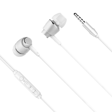 shumee Kruger & Matz B1 in-ear slušalke z mikrofonom, bele