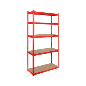 slomart Skladiščni regal Metalni 180x90x40 cm rdeč Rebel