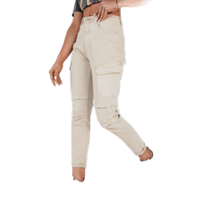 Dstreet Ženske bojne hlače LUZAGRES beige uy1918 L
