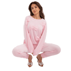 ITALY MODA Ženski komplet z bluzo DAM svetlo roza barve DHJ-KMPL-8850.68_406010 Univerzalni