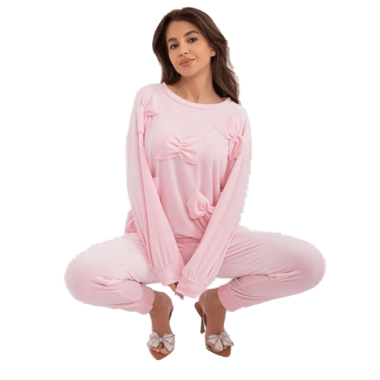 ITALY MODA Ženski komplet z bluzo DAM svetlo roza barve DHJ-KMPL-8850.68_406010