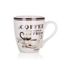 Banquet Keramična skodelica ESPRESSO 240 ml, bela, komplet 6 kosov