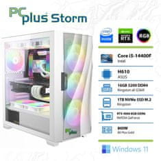 PCplus Storm namizni računalnik, i5-14400F, 16GB, SSD1TB, RTX4060, W11H (145753)