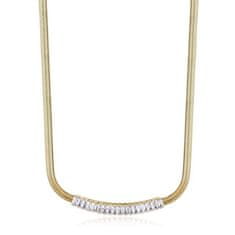 Brosway Čudovita pozlačena ogrlica s prozornimi cirkoni Desideri BEIN017