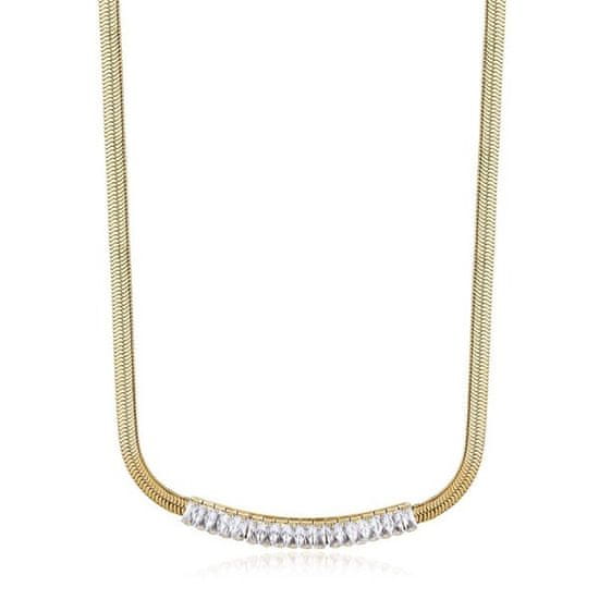 Brosway Čudovita pozlačena ogrlica s prozornimi cirkoni Desideri BEIN017