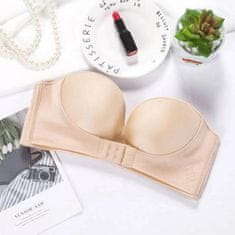 VIVVA® Nedrček brez naramnic, Modrček brez naramnic, Push Up (2 kosa, Bež in Črna) | GLAMBRA 70 A