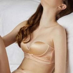 VIVVA® Nedrček brez naramnic, Modrček brez naramnic, Push Up (2 kosa, Bež in Črna) | GLAMBRA 70 A
