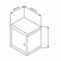 Datech zidni kabinet 4U 280 600x450 siv DP.6404.9000