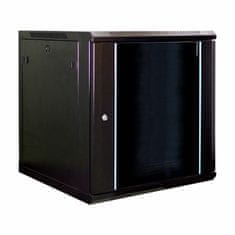Datech zidni kabinet 12U 635 600x450 črn + polica DP.6412.9001