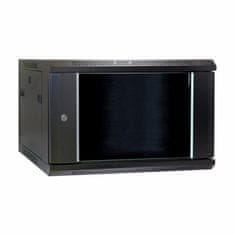 Datech zidni kabinet 6U 368 600x450 črn + polica DP.6406.9001