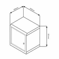 Datech zidni kabinet 9U 501 600x450 črn + polica DP.6409.9001