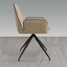 DKD Home Decor Stol DKD Home Decor 8424001860043 Black Beige Multicolor Metal 56 x 50 x 86 cm