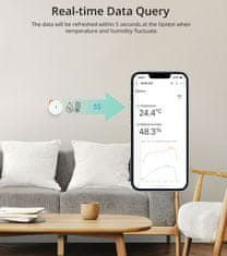Sonoff SNZB-02P – Zigbee senzor temperature in vlažnosti (okrogel)