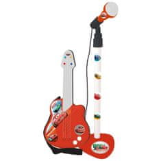 slomart glasbena igrača cars mikrofon otroška kitara rdeča