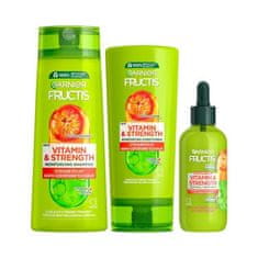 Garnier Fructis Vitamin & Strength Reinforcing Shampoo Set šampon 250 ml + balzam za lase 200 ml + serum za lase 125 ml za ženske
