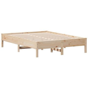 Vidaxl Posteljni okvir brez vzmetnice 120x190 cm trdna borovina