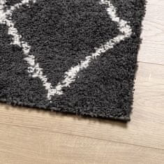 Vidaxl Košata preproga PAMPLONA moderna črna in krem 60x110 cm